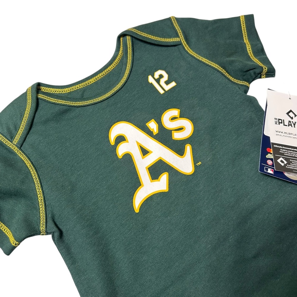 NEW Oakland Athletics A's Bodysuit Infant 12M Green Sean Murphy‎ 12 Baseball